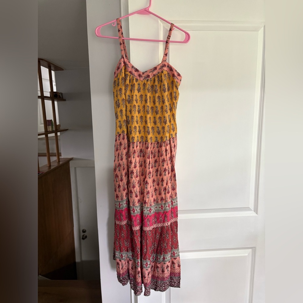 Knox Rose Yellow and Pink Floral Maxi Dress